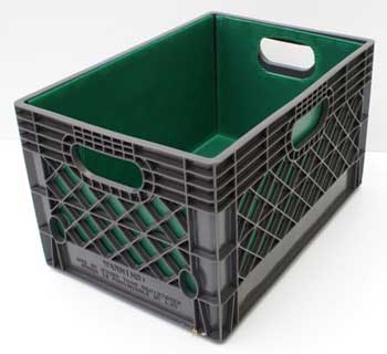 green plastic milk crate liner for bankers box